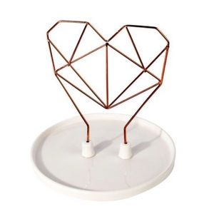 imm Living Coxet Wire Heart Ceramic Jewelry Holder